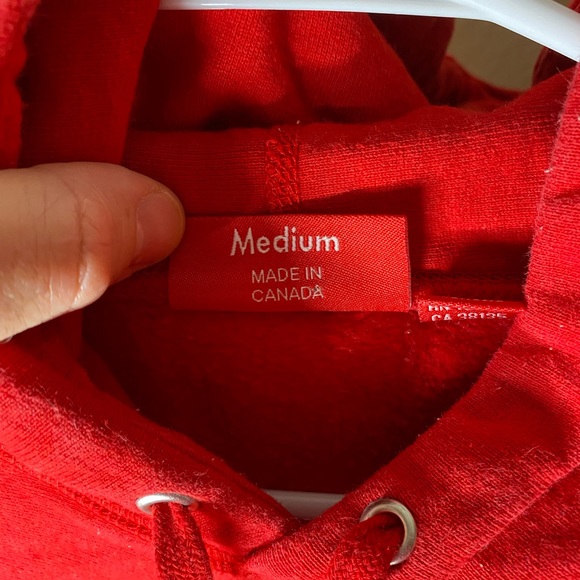 SUPREME Le Luxe Red Hooded Sweatshirt size medium - Picture 4 of 5